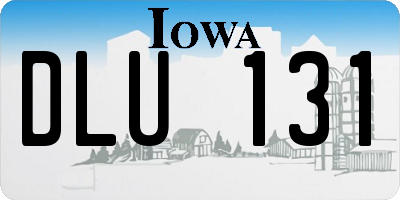 IA license plate DLU131