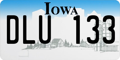 IA license plate DLU133