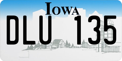 IA license plate DLU135