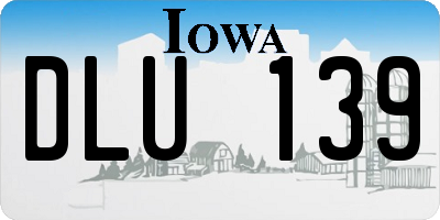 IA license plate DLU139