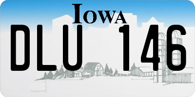 IA license plate DLU146