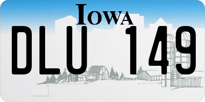 IA license plate DLU149