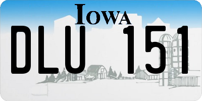 IA license plate DLU151
