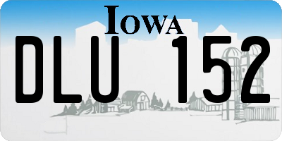 IA license plate DLU152