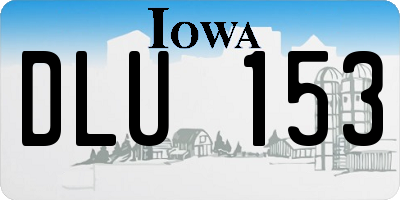 IA license plate DLU153
