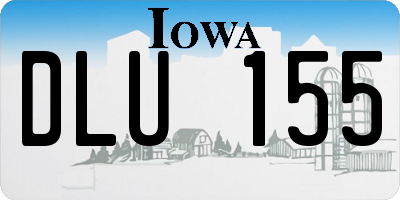IA license plate DLU155