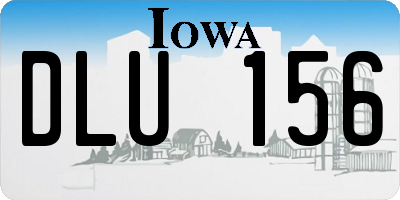 IA license plate DLU156