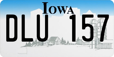 IA license plate DLU157