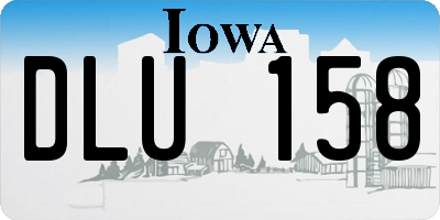 IA license plate DLU158