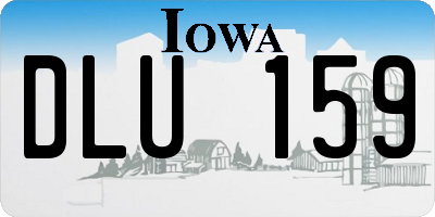 IA license plate DLU159