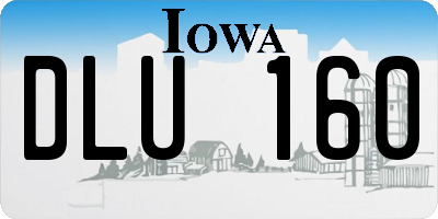 IA license plate DLU160