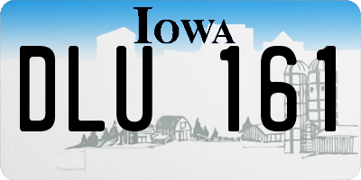 IA license plate DLU161