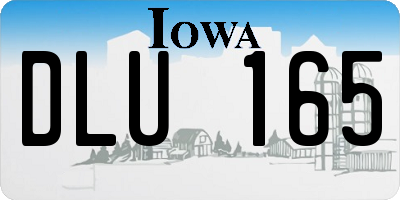 IA license plate DLU165