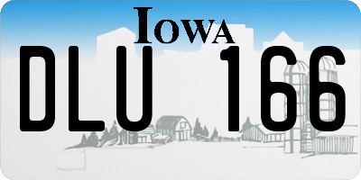 IA license plate DLU166