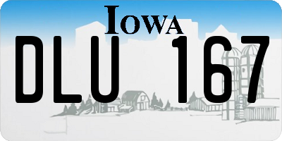 IA license plate DLU167
