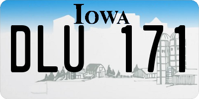 IA license plate DLU171