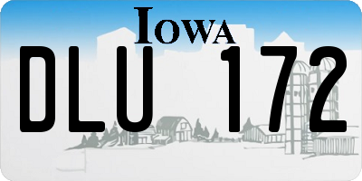IA license plate DLU172