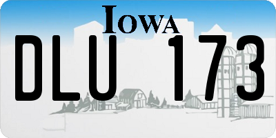 IA license plate DLU173