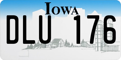 IA license plate DLU176