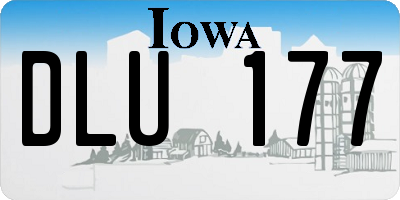 IA license plate DLU177