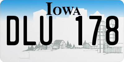 IA license plate DLU178
