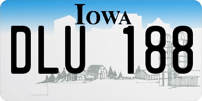 IA license plate DLU188
