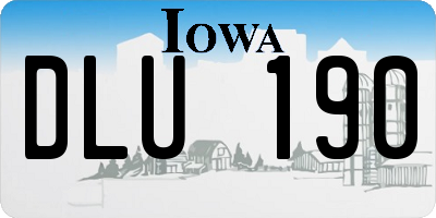 IA license plate DLU190