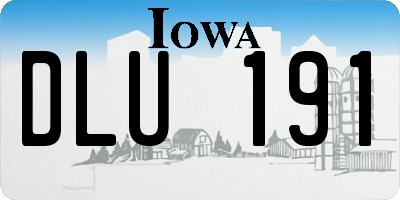 IA license plate DLU191