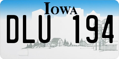 IA license plate DLU194