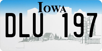 IA license plate DLU197