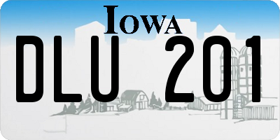 IA license plate DLU201