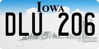 IA license plate DLU206
