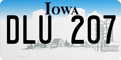 IA license plate DLU207