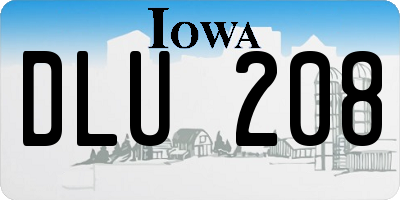 IA license plate DLU208