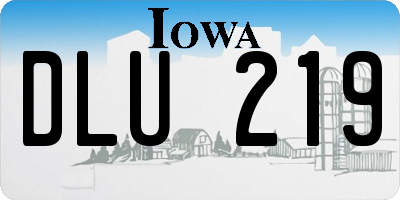 IA license plate DLU219