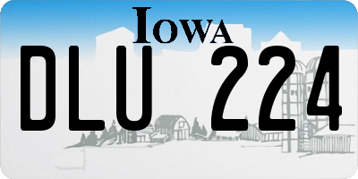 IA license plate DLU224