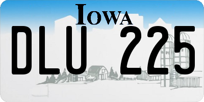IA license plate DLU225