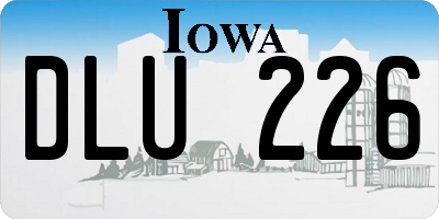 IA license plate DLU226