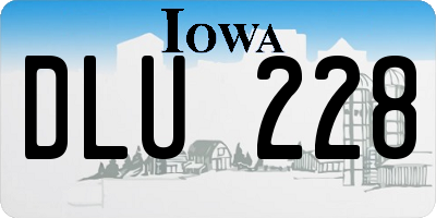 IA license plate DLU228