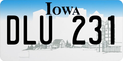 IA license plate DLU231