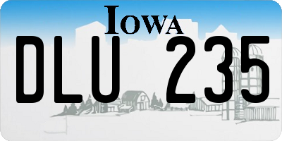 IA license plate DLU235