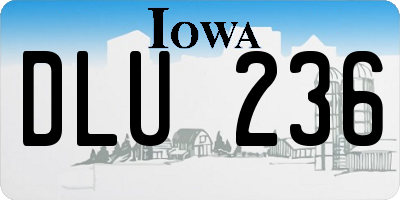 IA license plate DLU236