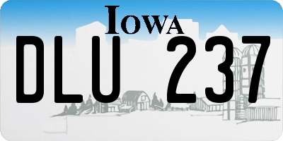 IA license plate DLU237