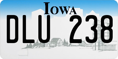 IA license plate DLU238