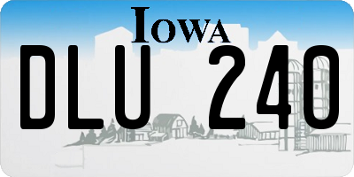 IA license plate DLU240