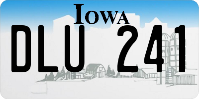 IA license plate DLU241