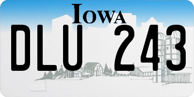 IA license plate DLU243