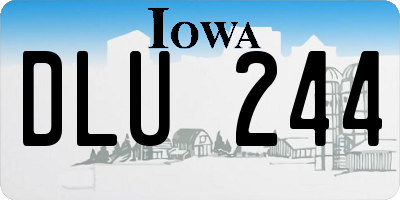 IA license plate DLU244