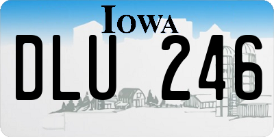 IA license plate DLU246