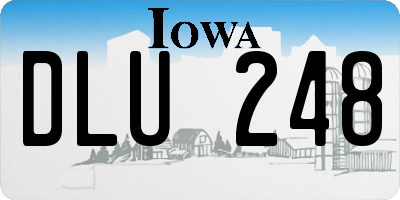 IA license plate DLU248